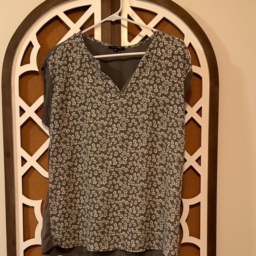 Papermoon Gray Floral Blouse